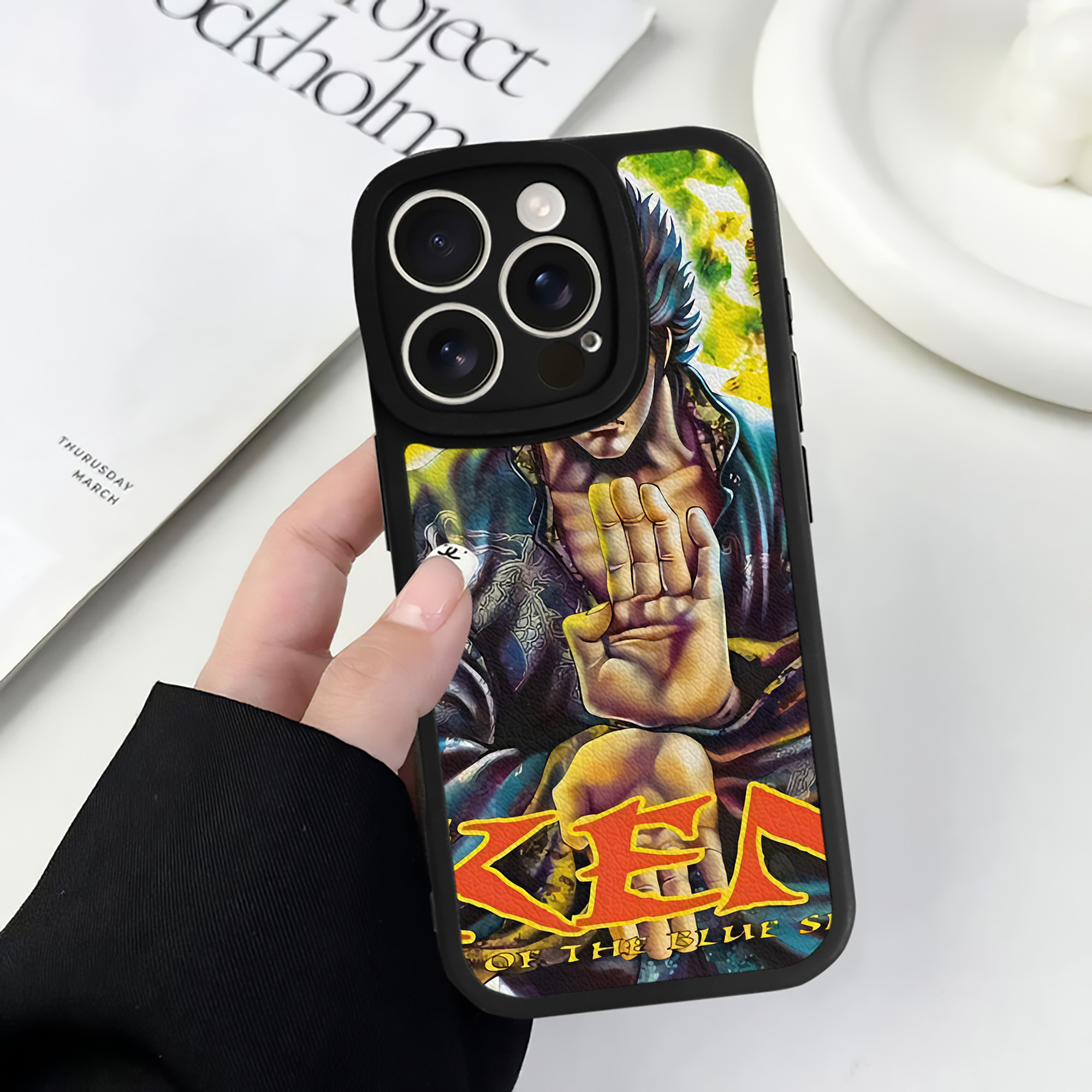 （画像用） 北斗の拳 Fist of the North Star 【iPhone 16シリーズ対応】シリコンスマホケース（レザー調） 材質：シリコン